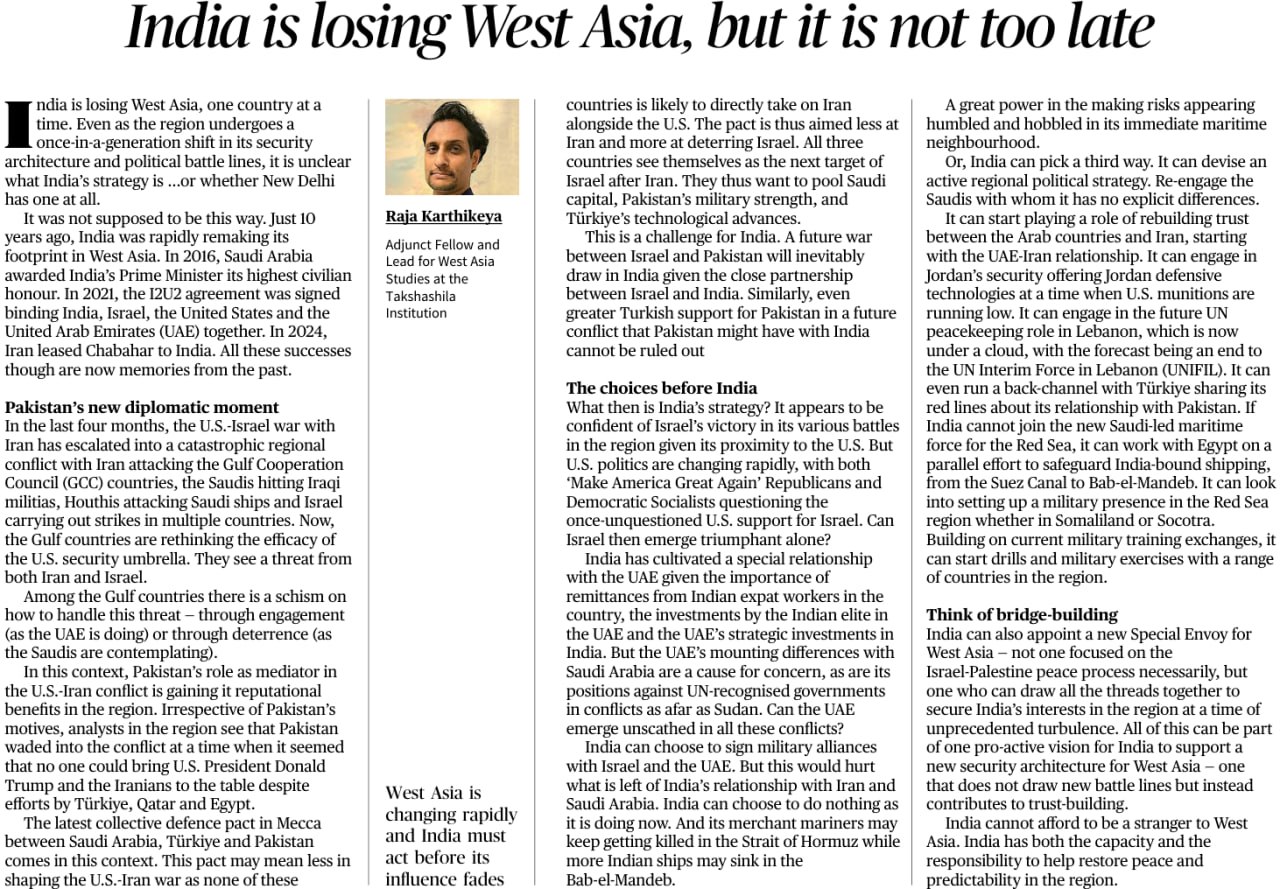 India is losing West Asia, but it is not too late