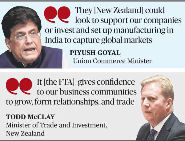 India-New Zealand FTA to Take Effect on October 20